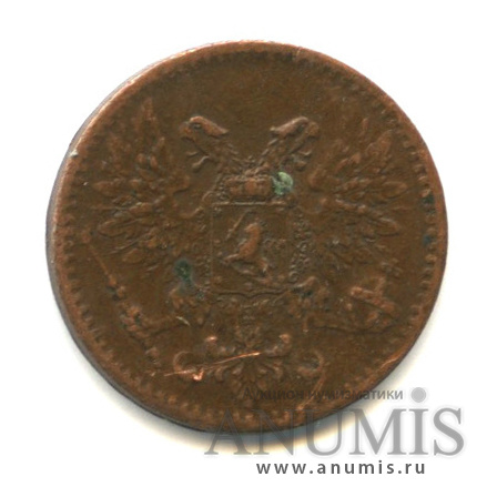 1 пенни 1917 — Для Финляндии. Орел