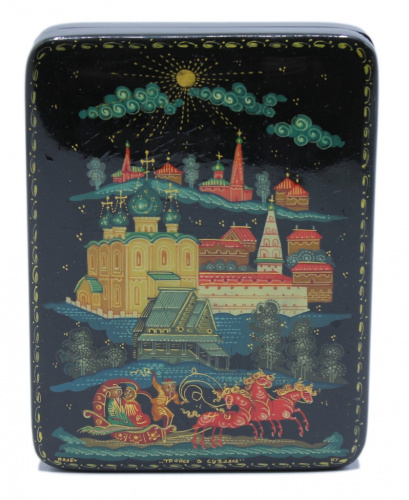 Шкатулка лакированная, 11,5×9 см, в коробке