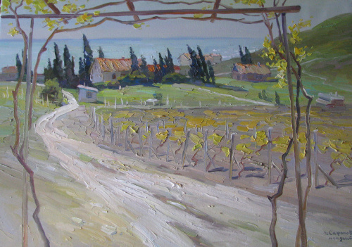 Картина «Крымские виноградники» Холст, масло 45×65 2017