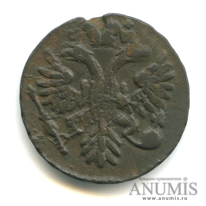Деньга (½ копейки) 1731 — (½ копейки) - Орел 1730 г - дефект заготовки (Орел 1730 г.)