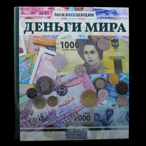 Альбом коллекционный на кольцах «Деньги мира», 10 листов для хранения, 27×23,5 см
