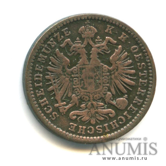 1 крейцер 1885. Австрия. Лот №1909. Аукцион №170. – ANUMIS