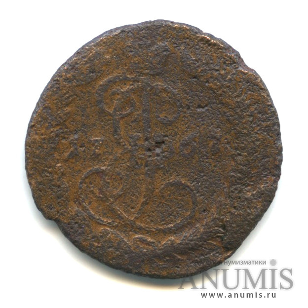 Деньга 1767 ЕМ — /½ копейки