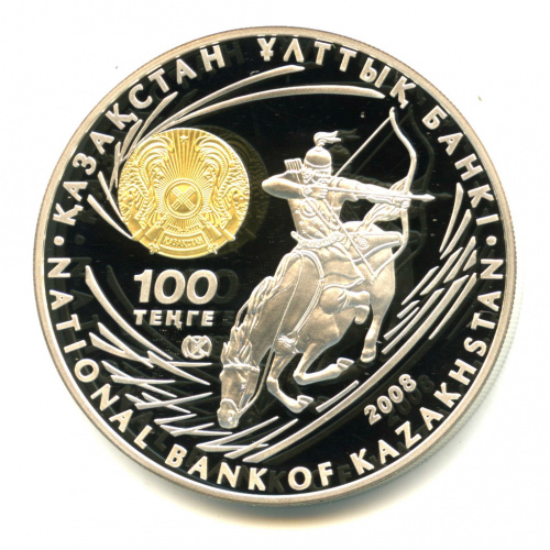 100 тенге — Чингисхан Великие полководцы, в футляре 2008