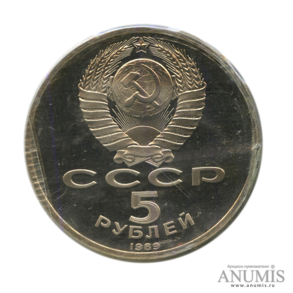 5 рублей 1989 — Благовещенский собор, в запайке