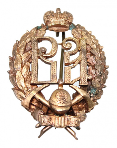 Знак «ИРПО с вензелем <nobr>В А Членов</nobr> Военно-санитарных организаций Императорского Российского Пожарного Общества «, 6,5 см