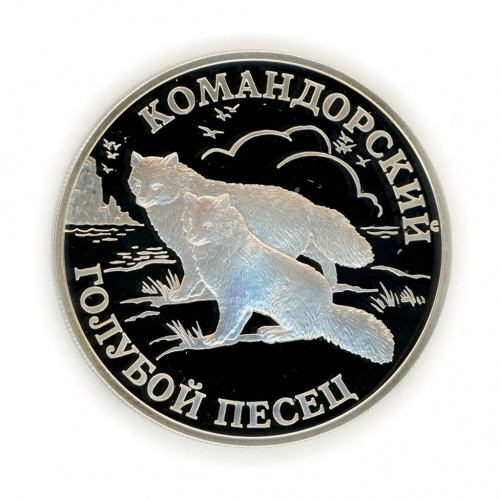 1 рубль — Командорский голубой песец 2003 СПМД