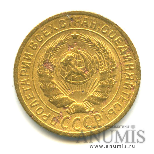2 копейки 1928 — Венок 7 лент с круговой надписью