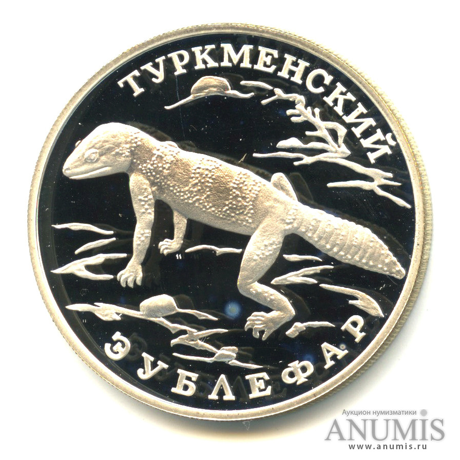 1 рубль 1996 ЛМД — Туркменский эублефар