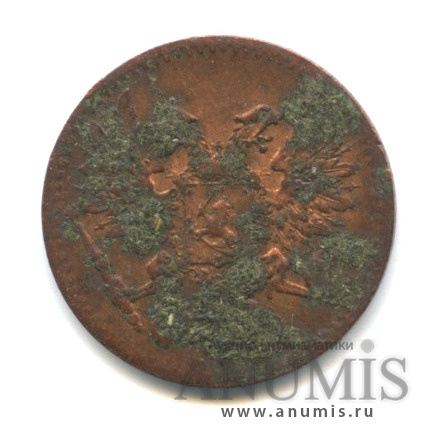 1 пенни 1917 — Для Финляндии. Орел