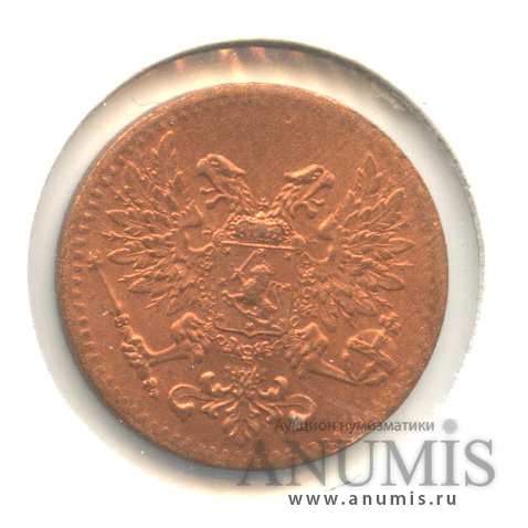 1 пенни 1917 — Для Финляндии. Орел, в холдере