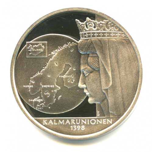 Медаль «История Дании», 925 проба, 3,5 см