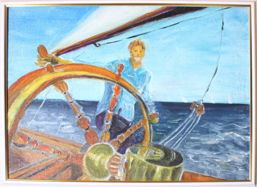 Картина «Шкипер», 43×33,5 см, масло, холст, оформлена