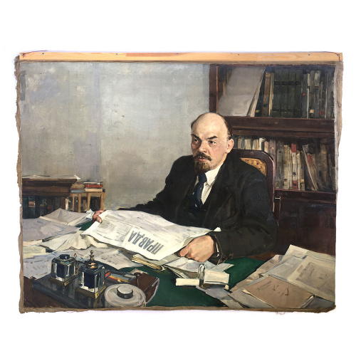 Портрет «<nobr>В И Ленин</nobr> в кабинете», худ Хиринко, 172×136 см, без рамы
