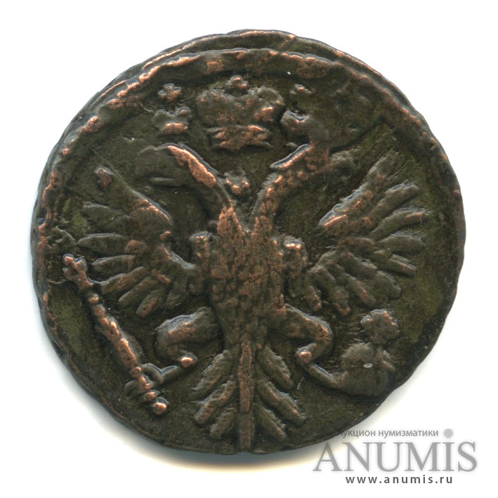 Деньга (½ копейки) 1731 — (½ копейки) - Орел 1730 г. Над годом 2 черты (Над годом 2 черты)