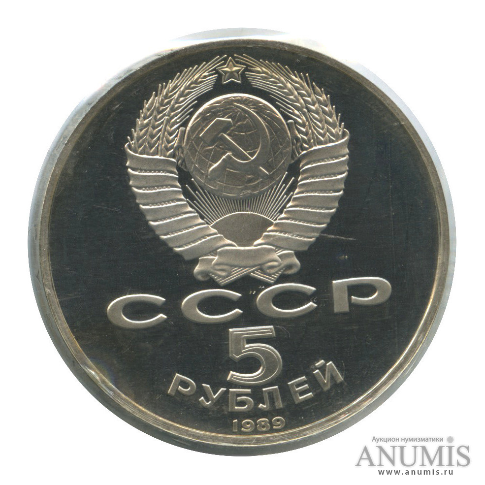 5 рублей 1989 — Регистан (в запайке)