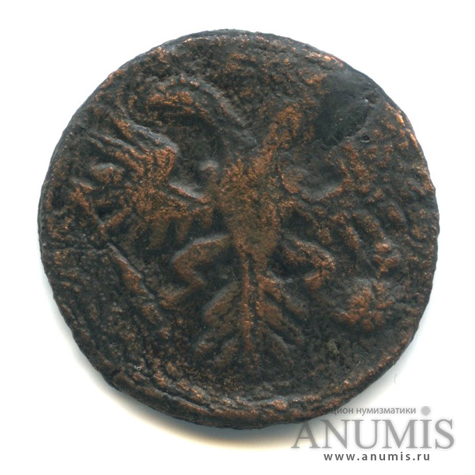 Деньга (½ копейки) 1731 — (½ копейки) - Орел 1730 г. Над годом 2 черты (Над годом 2 черты)