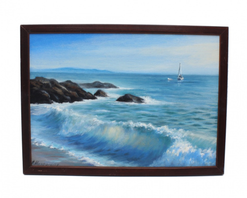 Картина «Море», 22×32 см, масло, холст (на картоне)