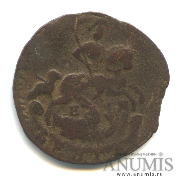 Деньга 1770 ЕМ — ½ копейки
