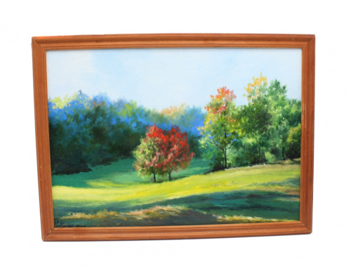 Картина «Краски сентября», масло, холст (на картоне), 22×32 см