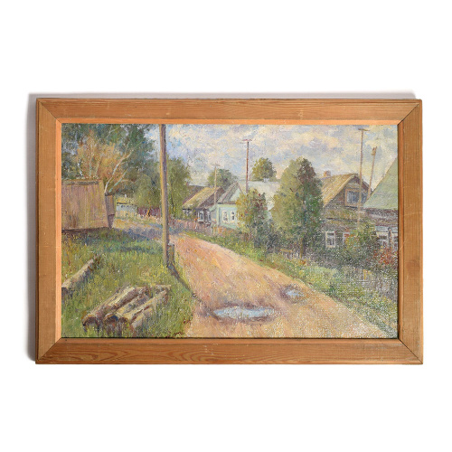 Картина «Деревенская дорога» Масло, холст Оформлена 48×33см Лышков