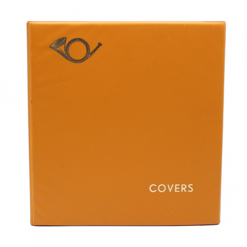 Альбом для хранения открыток и конвертов «Covers», 21 лист по 4 ячейки, б/у, 25,5×27 см