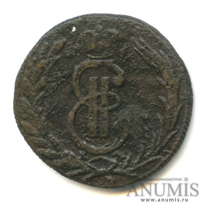 1 копейка 1772 КМ — Сибирская монета