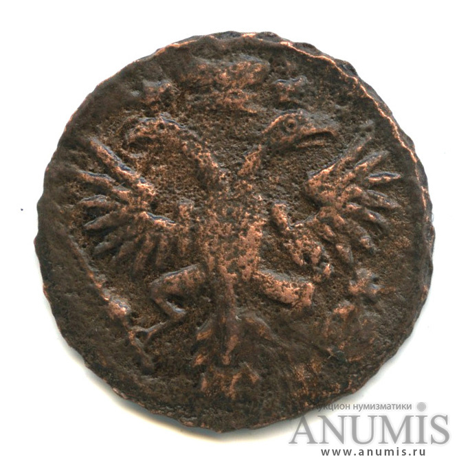 Деньга (½ копейки) 1731 — (½ копейки) - Орел 1730 г. Над годом 2 черты (Над годом 2 черты)