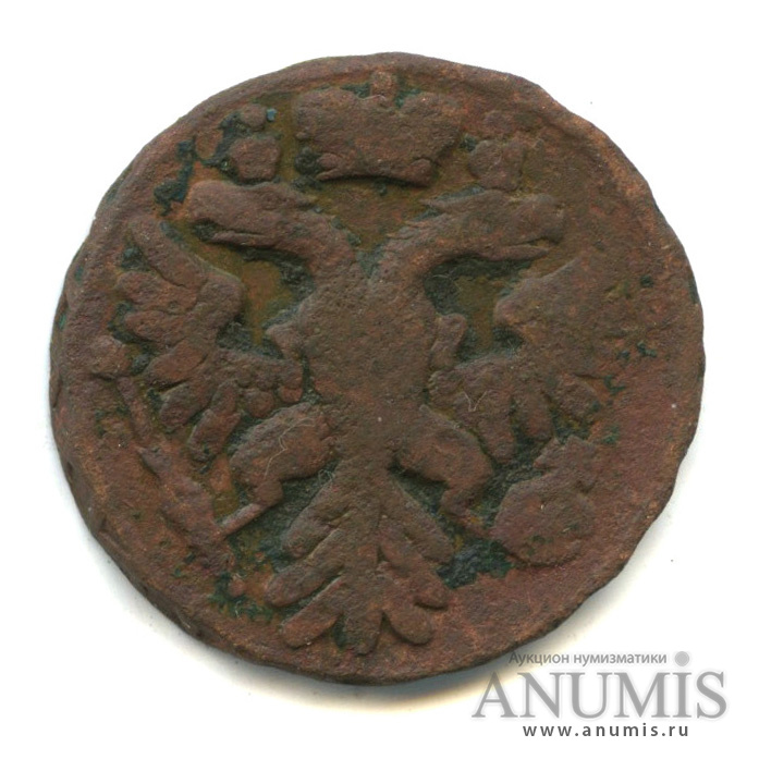 Деньга 1739 — (½ копейки) - Орел 1738 г