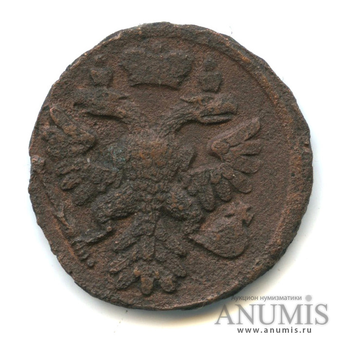 Деньга 1739 — (½ копейки) - Орел 1738 г