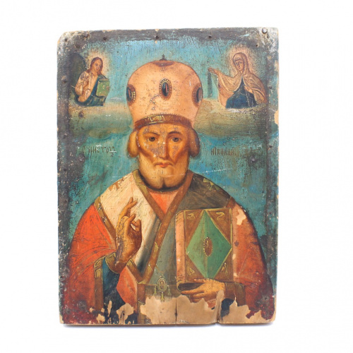 Икона «Святой Николай Чудотворец», дерево, Размер 18,5×25 см