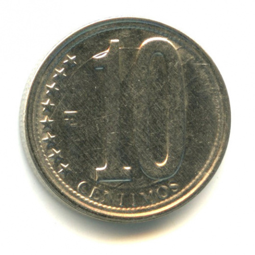 Монета 10 сентимо 1959 Испания.