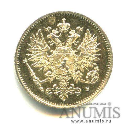 25 пенни 1915 S — Для Финляндии. Штемпельный блеск