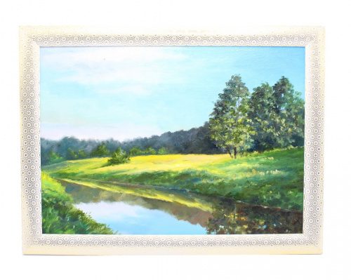 Картина «У реки», 30×40 см, масло, холст
