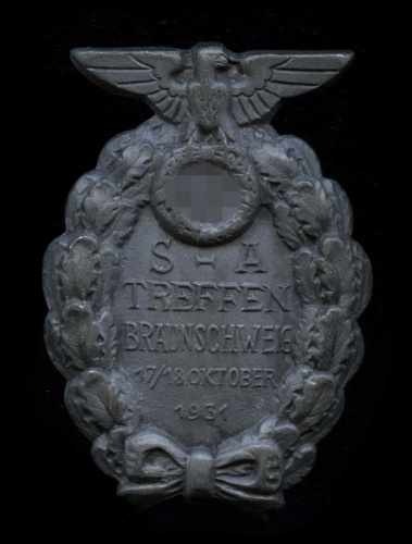 Знак «Съезд СА в Брауншвейге» Крепление: булавка 1931