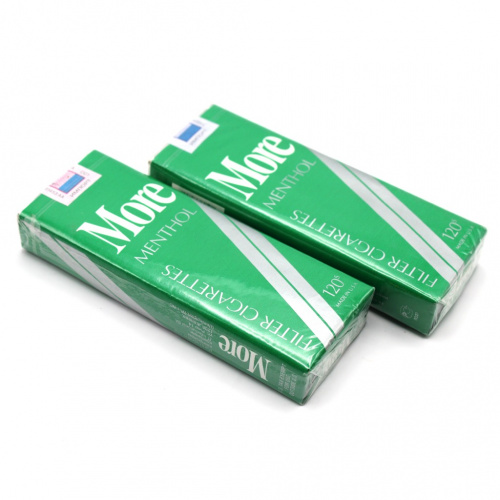 Лот пачек сигарет «More 120S Menthol» Запечатаны, целые