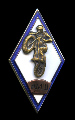 Знак «АМШ — Автомобильная школа» Крепление: винт