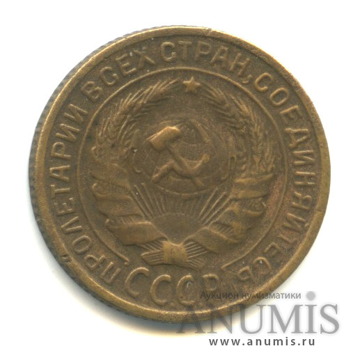 2 копейки 1928 — Венок 7 лент с круговой надписью