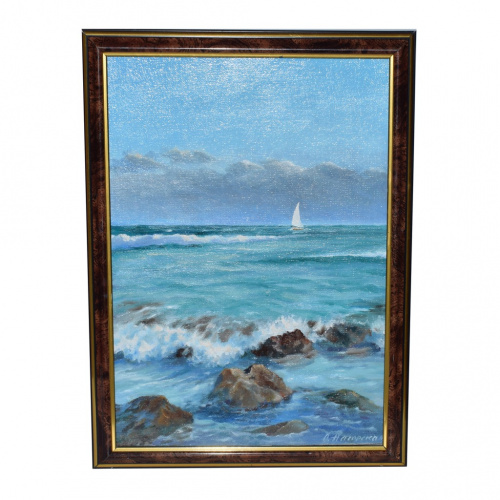 Картина «Океан» Масло, холст Размер 22×32 см. На картоне