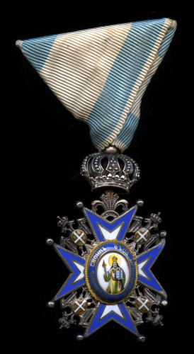 Знак «Орден Святого Саввы 1883» Тяжелый, эмаль