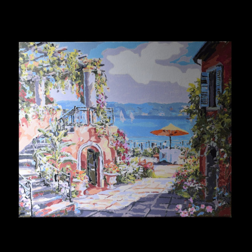 Картина «Приморский пейзаж» Масло, холст Размер 50×41 см. Оформлена