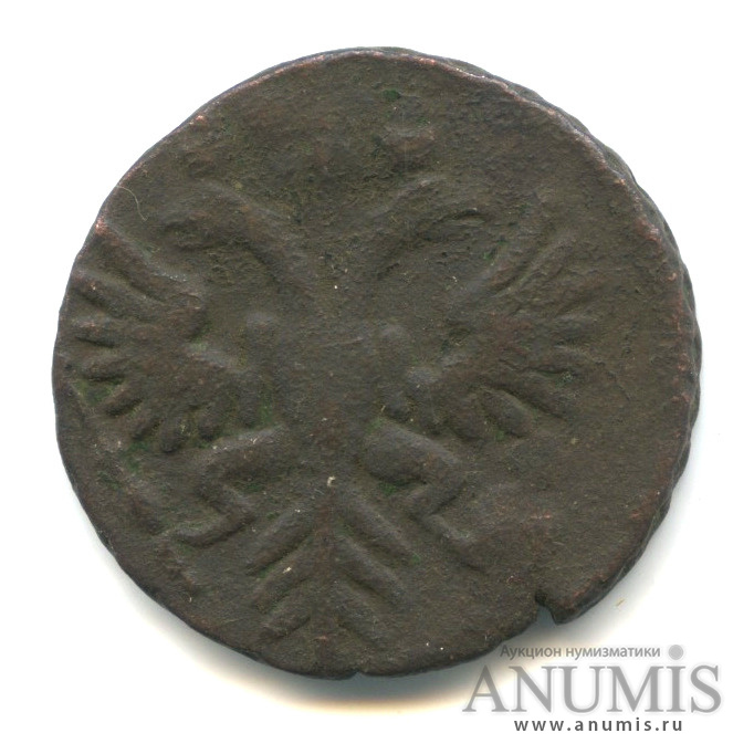 Деньга (½ копейки) 1731 — (½ копейки) - Орел 1730 г. Над годом 1 черта (Над годом 1 черта)