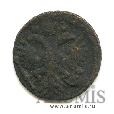 Деньга (½ копейки) 1731 — (½ копейки) - Орел 1730 г. Над годом 2 черты (Над годом 2 черты)