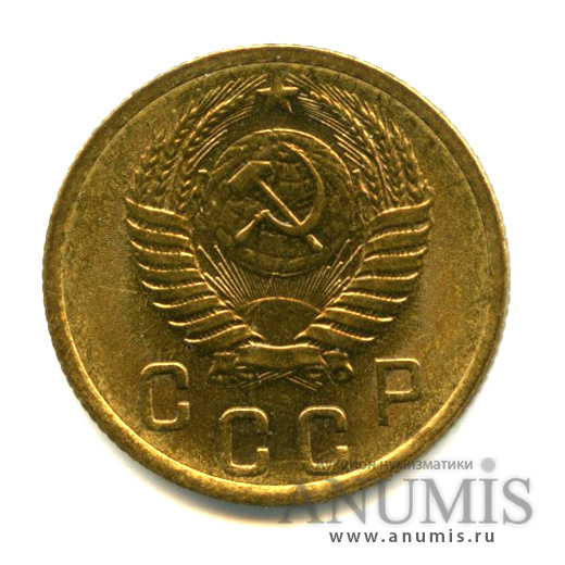 2 копейки 1955 — Яркий штемпельный блеск. Choice uncirculated - исключительный коллекционный экземпляр, выбранный из большого массива. Монета из старой коллекции кабинетного хранения