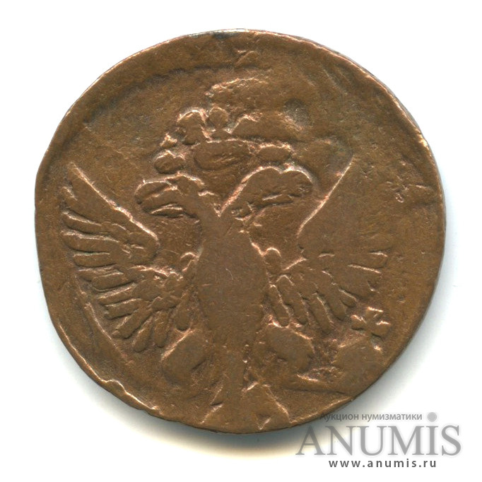 Деньга 1754 — ½ копейки