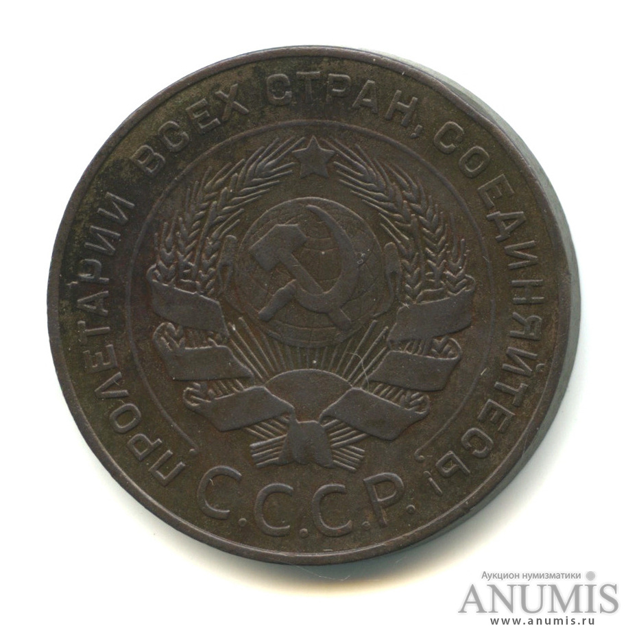 5 копеек 1924 — Гурт гладкий. На Николаевском кружке. Земной шар выпуклый (Земной шар плоский)