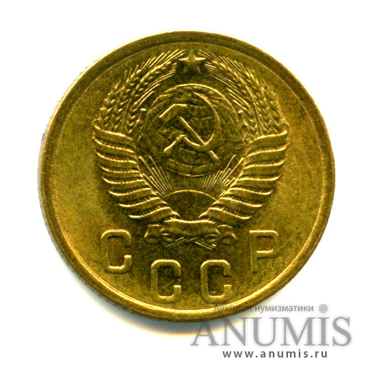 2 копейки 1955 — Яркий штемпельный блеск. Choice uncirculated - исключительный коллекционный экземпляр, выбранный из большого массива. Монета из старой коллекции кабинетного хранения