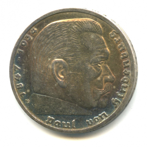 5 рейхсмарок 1939 E