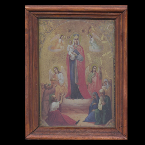 Икона. Дерево, картон. Размер 19×26 см
