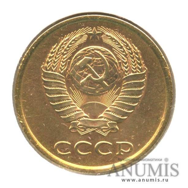 3 копейки 1989 — В холдере. Л.ст. шт. 3.3 Ф -117. Об.ст. шт. А Ф-127 - цифры даты расставлены /лмд/